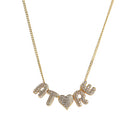 The "Amore" Crystal Pavé Heart and Initial Necklace