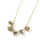 The "Amore" Crystal Pavé Heart and Initial Necklace