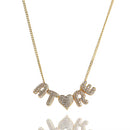 The "Amore" Crystal Pavé Heart and Initial Necklace