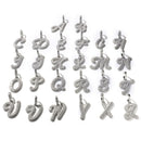 Baguette Letter Pendant & Infinity Cuban Chain