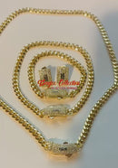 Cuban Pendant Set
