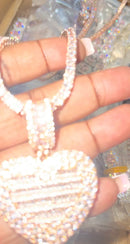 RoseGold Tennis Necklace & Locket