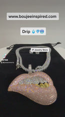 Diamond Lip Tennis Necklace