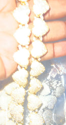 Iced Out Cuban Link Heart Necklace & Bracelet