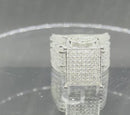 Square Cluster Ring 18K Silver Plated