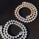 Heart Shape Tennis Necklace & Bracelet