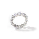 Bling Iced Out Pink Cubic Zircon Heart Ring