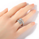 Baguette  Iced Out Bling Ring